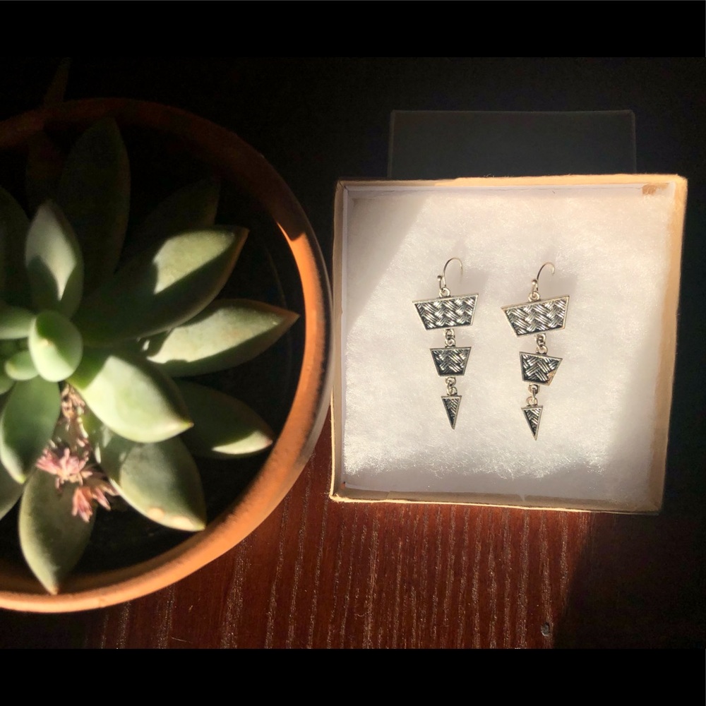 Weave Pattern Earrings - image 1